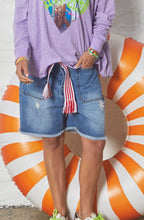Load image into Gallery viewer, Stonewash Frayed Denim Carpenter Short - Hammill & Co