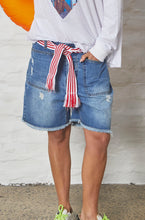 Load image into Gallery viewer, Stonewash Frayed Denim Carpenter Short - Hammill & Co