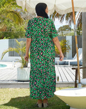 Load image into Gallery viewer, 'Wendy' Green Animal Print Dress