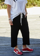 Load image into Gallery viewer, Black Frenchie Cropped Track Pant - Hammill & Co