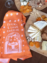 Load image into Gallery viewer, &#39;F*ck I Love Cheese&#39; Tea Towel