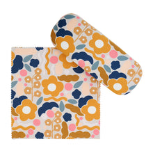 Load image into Gallery viewer, Floral Puzzle Mustard Glasses Case &amp; Cloth