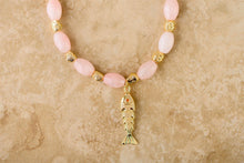 Load image into Gallery viewer, Rose Quartz Goia Necklace