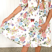 Load image into Gallery viewer, "Ellie" Tiered Dress in Garden of Eden - Palm Cove
