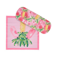 Load image into Gallery viewer, Pink Banksia Glasses Case &amp; Cloth