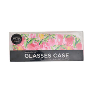 Pink Banksia Glasses Case & Cloth