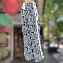 Load image into Gallery viewer, Grey & Black Spot Racer Pants with White Stripe - By Frankie