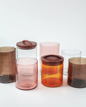 Load image into Gallery viewer, Smoke Small Canister - Handblown Recycled Glass