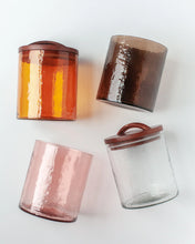 Load image into Gallery viewer, Clear Small Canister - Handblown Recycled Glass