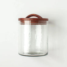 Load image into Gallery viewer, Clear Small Canister - Handblown Recycled Glass