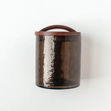 Load image into Gallery viewer, Smoke Small Canister - Handblown Recycled Glass