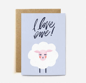 "I Love Ewe" Large Card