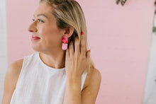 Load image into Gallery viewer, 'Indi' Magical Mop Tops Print Dangle Earrings