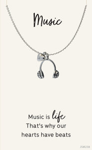 'Music is Life...' Jewellery Card