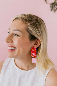 'Jossie' Magical Mop Tops Print Dangle Earrings
