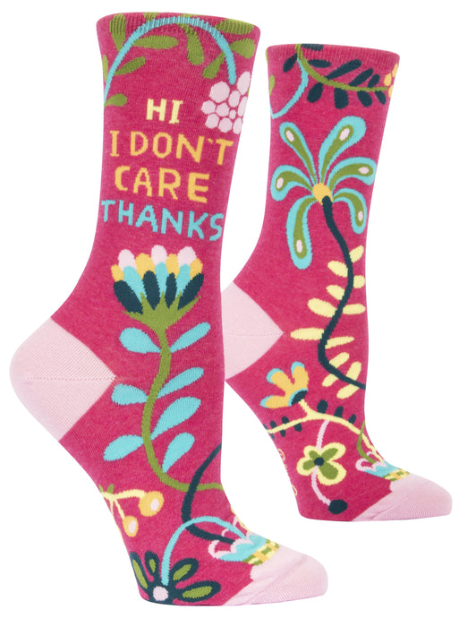 'I Don't Care' Women's Socks