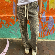 Load image into Gallery viewer, Light Leopard Denim Racer Pants - By Frankie