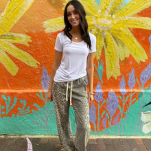 Load image into Gallery viewer, Light Leopard Denim Racer Pants - By Frankie