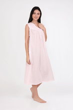 Load image into Gallery viewer, Pastel Pink Embroidered Sleeveless Nightie
