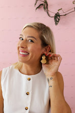 Load image into Gallery viewer, 'Miss Honey Vibes' Gold Mirror Dangle Earrings