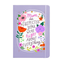 Load image into Gallery viewer, 'Mum As Suspected, You Were Right About Everything' Notebook