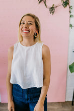 Load image into Gallery viewer, 'Nadine' Paper Daisy Print Dangle Earrings