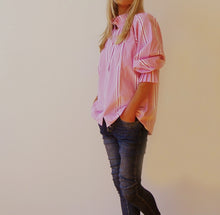 Load image into Gallery viewer, Olive Shirt in Pink Sherbet Stripe - Who's Charlie