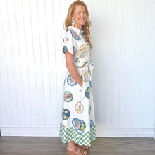Load image into Gallery viewer, "Willow" Short Sleeve Maxi Dress in Our Aussie Way Print