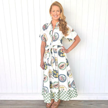Load image into Gallery viewer, "Willow" Short Sleeve Maxi Dress in Our Aussie Way Print