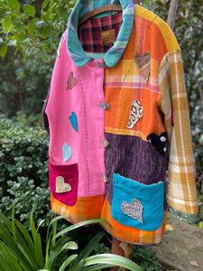 'Miranda' - Recycled Handmade Blanket Jacket