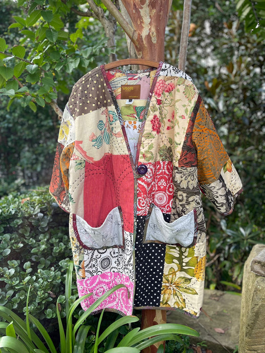 'Spicy' - Recycled Handmade Kimono Coat