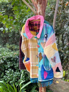 'Crazy Love' - Recycled Handmade Blanket Jacket