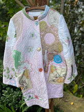Load image into Gallery viewer, 'Rose Coloured Glasses' - Recycled Handmade Coat