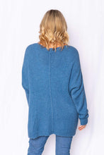 Load image into Gallery viewer, Denim Peyton Mohair Mix Scoop Neck Sweater with Back Seam