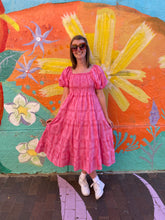 Load image into Gallery viewer, Pink/Red Greek Sun Midi Dress - By Frankie
