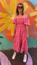 Load image into Gallery viewer, Pink/Red Greek Sun Midi Dress - By Frankie