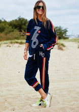 Load image into Gallery viewer, Retro 76 Navy Velour Sweat - Hammill &amp; Co