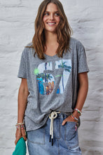 Load image into Gallery viewer, Charcoal Retro Palm V Neck Tee - Hammill & Co