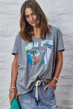 Load image into Gallery viewer, Charcoal Retro Palm V Neck Tee - Hammill & Co