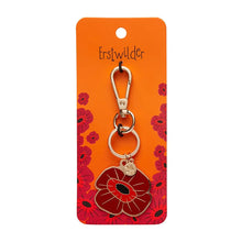 Load image into Gallery viewer, Remembrance Poppy Enamel Keyring - Erstwilder