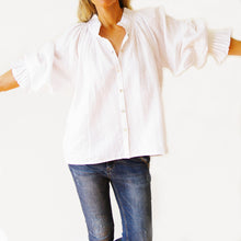 Load image into Gallery viewer, White Sammi 100% Linen Shirt - Who's Charlie
