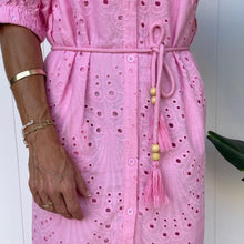Load image into Gallery viewer, "Madison" Pink Anglaise Maxi Dress