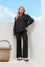 Load image into Gallery viewer, Black Seria Italian Linen Top