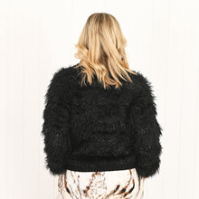Load image into Gallery viewer, "Sophie" Black Fluffy Jacket - Love Lola
