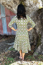 Load image into Gallery viewer, Green Mosaic Flamenco Dress with Sleeves