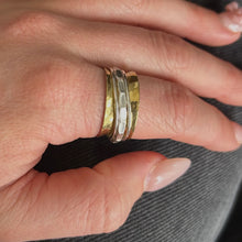 Load image into Gallery viewer, Brass & Sterling Silver Spinning Ring