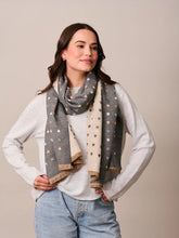 Load image into Gallery viewer, Grey Mini Hearts Scarf