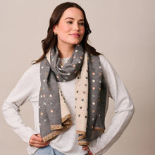 Load image into Gallery viewer, Grey Mini Hearts Scarf