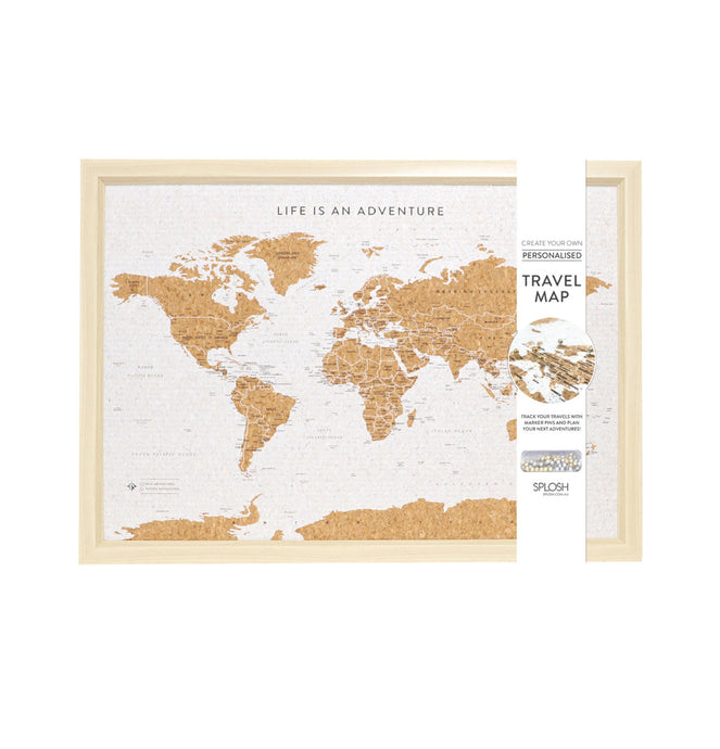 Small World Map Travel Pin Board