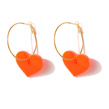 Load image into Gallery viewer, Valentine Hoop Earrings - Assorted Colours